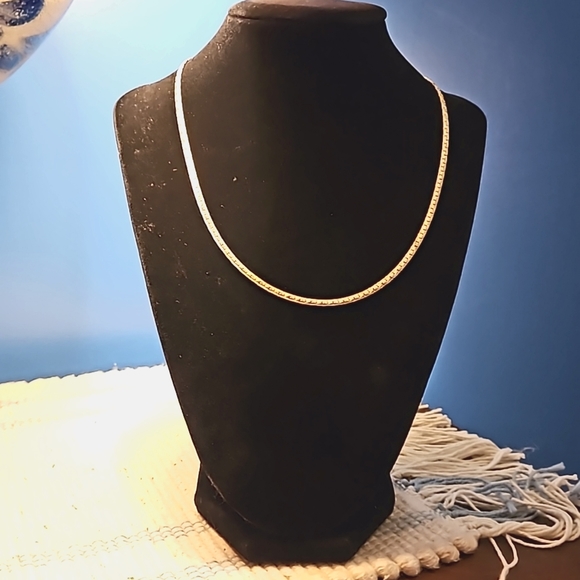 Goldstone Herringbone Necklace - Picture 1 of 4